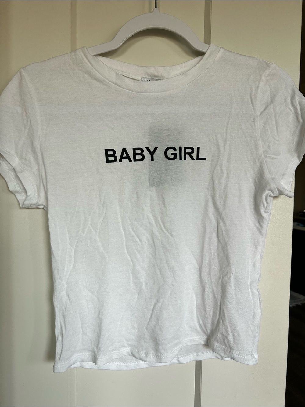 Fashion Nova BABY GIRL Graphic Baby Tee - White (UNWORN)